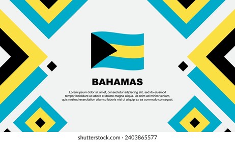 Bahamas Flag Abstract Background Design Template. Bahamas Independence Day Banner Wallpaper Vector Illustration. Bahamas Template