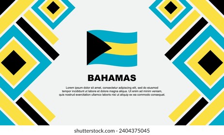 Bahamas Flag Abstract Background Design Template. Bahamas Independence Day Banner Wallpaper Vector Illustration. Bahamas