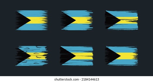 Bahamas Flag Brush Collection. National Flag