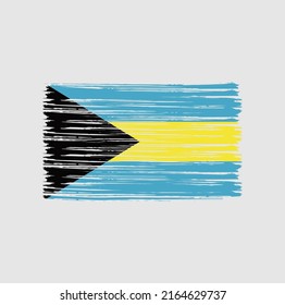 Bahamas Flag Brush. National Flag