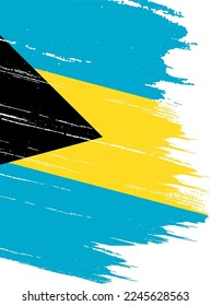 Bahamas  flag with brush paint textured isolated  on png or transparent background,Symbol Bahamas,template for banner,advertising ,promote, design,vector,top  win sport country