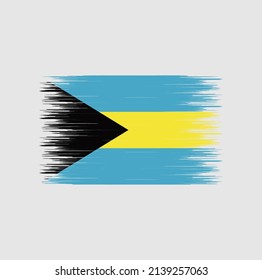 Bahamas Flag Brush Strokes. National Flag