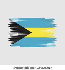 Bahamas Flag Brush Vector Illustration