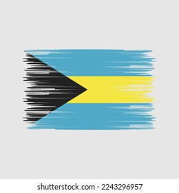 Bahamas Flag Brush Vector Illustration