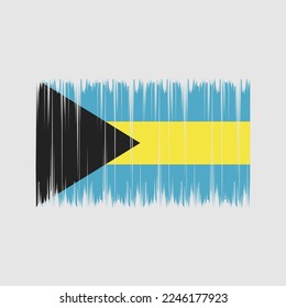 Bahamas Flag Brush Vector Illustration