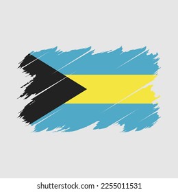 Bahamas Flag Brush Vector Illustration