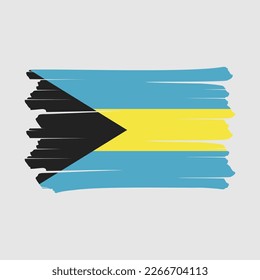 Bahamas Flag Brush Vector Illustration