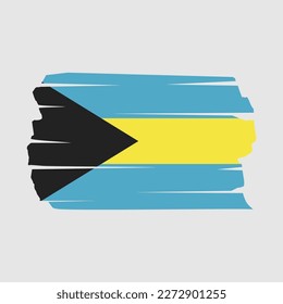 Bahamas Flag Brush Vector Illustration