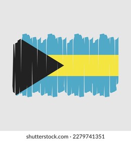 Bahamas Flag Brush Vector Illustration