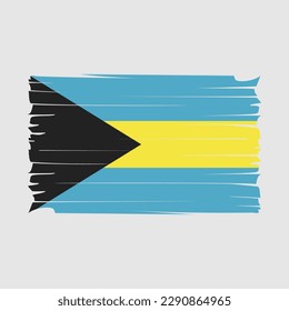 Bahamas Flag Brush Vector Illustration
