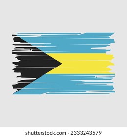 Bahamas-Flagge - Vektorgrafik mit Pinselspitze