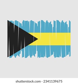 Bahamas Flag Brush Vector Illustration