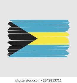 Bahamas Flag Brush Vector Illustration