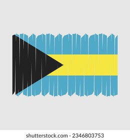 Bahamas Flag Brush Vector Illustration