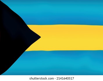 Bahamas Flag Design and Strip Flag Vector Design