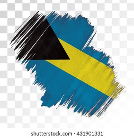 Bahamas flag grunge stain