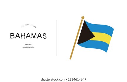 ilustración vectorial del icono de la bandera de bahama