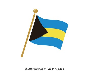 bahamas flag icon vector illustration