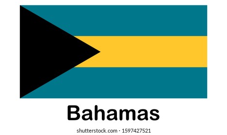 bahamas Flag for Independence Day and infographic