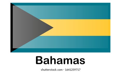 bahamas Flag for Independence Day and infographic