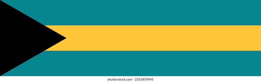 Bahamas flag long banner digital vector illustration