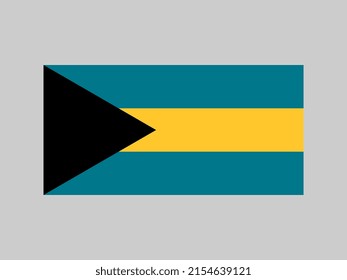 Bahamas flag, official colors and proportion. Vector illustration.