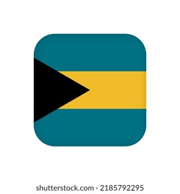Bahamas Flagge, offizielle Farben. Vektorgrafik.