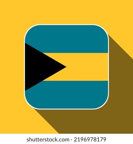 Bahamas flag, official colors. Vector illustration.