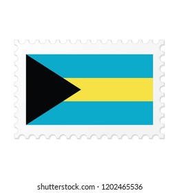 Bahamas flag on white background vector image