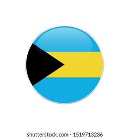 Bahamas flag round. Simple vector. National flag of Bahamas  