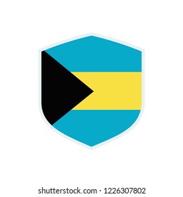 Bahamas flag. Bahamas shield flag.