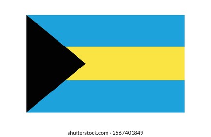 Bahamas flag transparent png. vector illustration