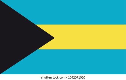 Bahamas flag vector drawing