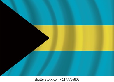 Bahamas-Flagge in Vektorillustration Illustration