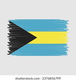 Bahamas Flag Vector Illustration Design