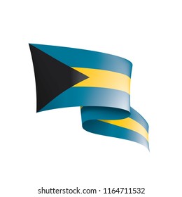Bahamas flag, vector illustration on a white background
