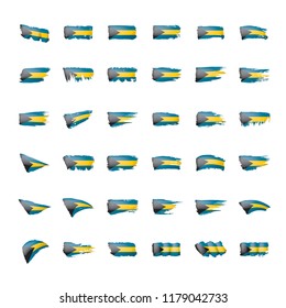 Bahamas flag, vector illustration on a white background