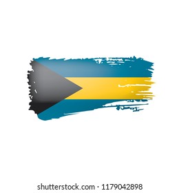 Bahamas flag, vector illustration on a white background