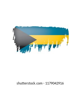 Bahamas flag, vector illustration on a white background