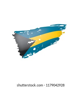 Bahamas flag, vector illustration on a white background