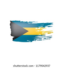 Bahamas flag, vector illustration on a white background