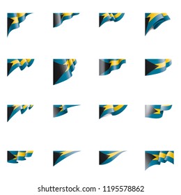 Bahamas flag, vector illustration on a white background