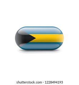 Bahamas flag, vector illustration on a white background