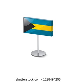 Bahamas flag, vector illustration on a white background
