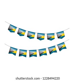 Bahamas flag, vector illustration on a white background