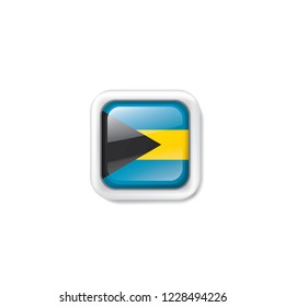 Bahamas flag, vector illustration on a white background