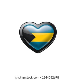Bahamas flag, vector illustration on a white background