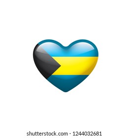 Bahamas flag, vector illustration on a white background