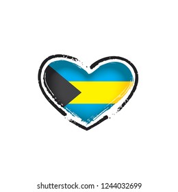 Bahamas flag, vector illustration on a white background