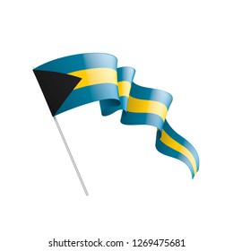Bahamas flag, vector illustration on a white background